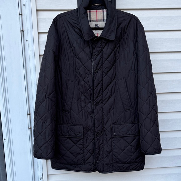 Burberry London Ladies/Men’s Nova Check Black Leather Trim Snap Buttons Jacket-L - Picture 15 of 15